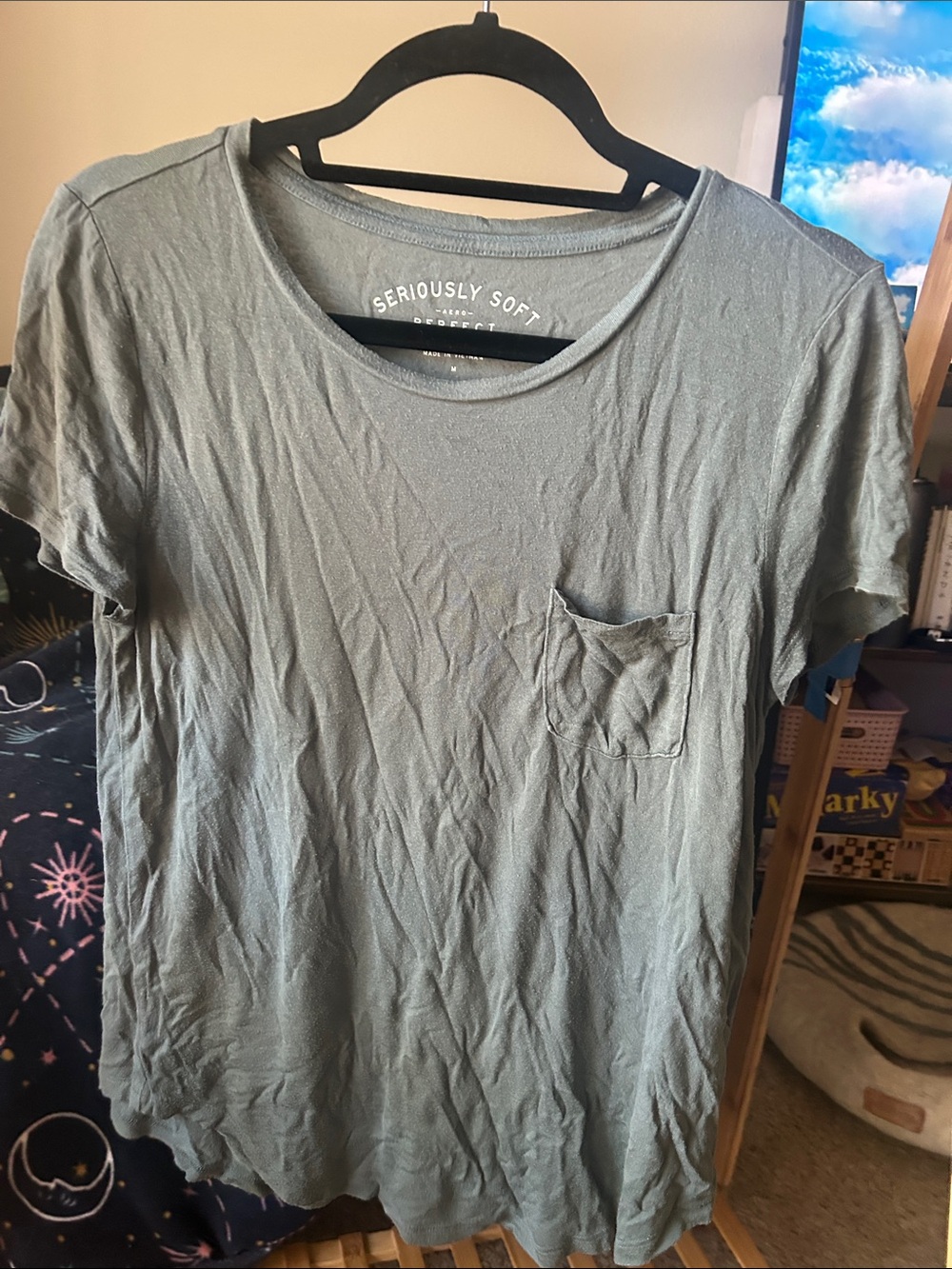 Seriously Soft Women's Short Sleeve Pocket Tee - Sage Green